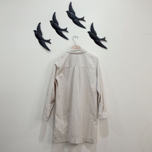 Madewell Corduroy Long sleeve Mini Shirt dress - M - Harvest Moon / Cream - Picture 6 of 13